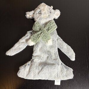 SLUMBERKINS Shine Bright Yak Snuggler Plush Security Blanket Lovey Gray/Green